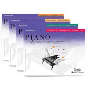 Faber Piano Adventures Primer Level Learning Library Pack – Lesson, Theory, Performance, and Technique & Artistry Books